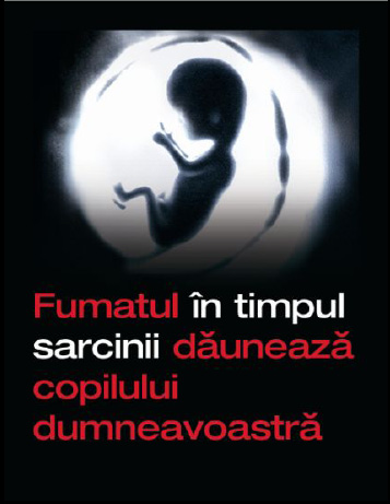Romania 2008 ETS baby - internal image of baby, targets pregnant women Romanian